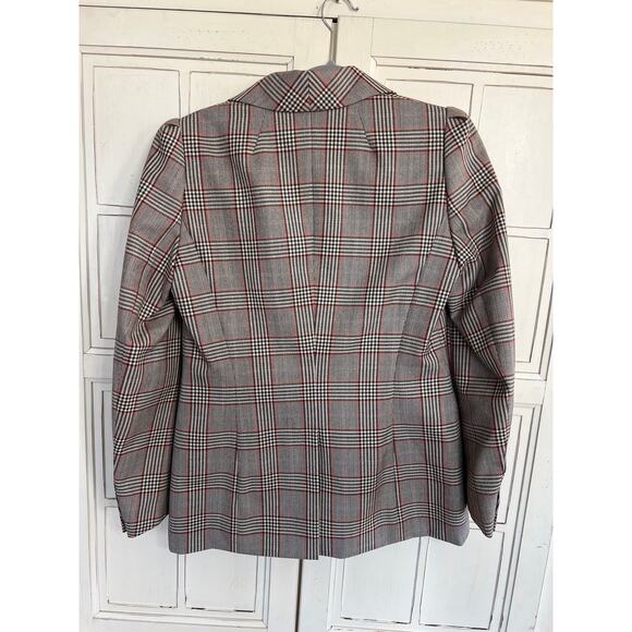 Escada size 36 US 6 or small plaid wool blazer - Picture 4 of 6